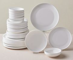 Streamline New Saturn Weiss 24-teiliges Tafelservice,