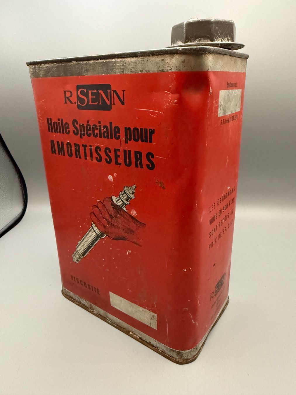 Sonstiges Fahrzeugzubehör: Alte Öldose R.Senn Bern – Gebraucht aus Ueberstorf von Brocandi 1