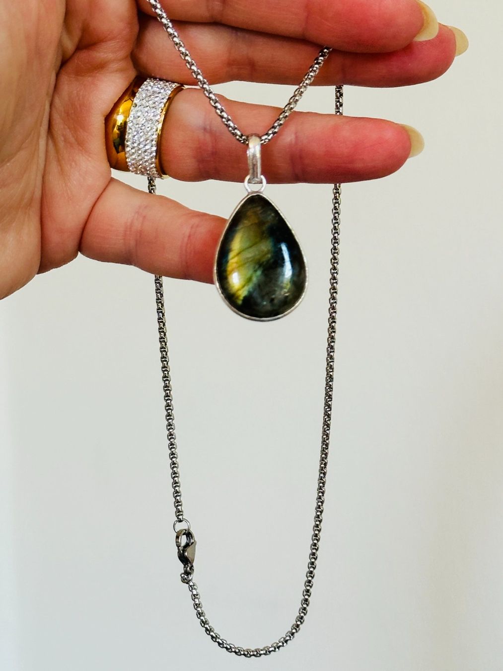 Catenine: Labradorite Gemstone Handmade Jewelry necklace – Nuovo e nell'imballaggio originale da Genève venduto da AGBERG 3