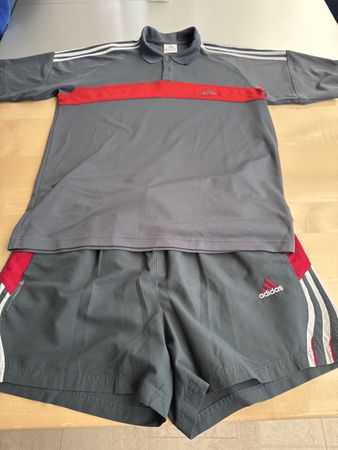 Adidas Set, Shirt und Shorts, Graurot, Grösse M Top! (53)