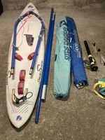 F2 Windsurfboard mit Segel 5.7 und Zubehör gebraucht
