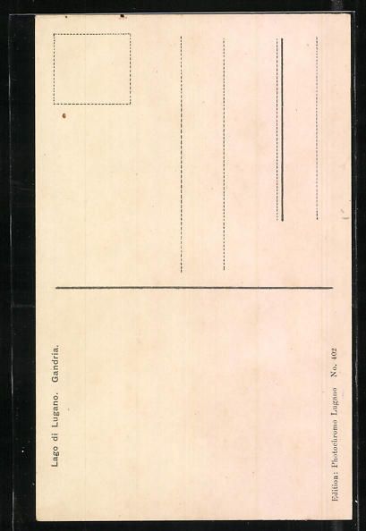 Cartoline postali: AK Lugano, Gandria, Frühlingszeit – Usato da Berlin venduto da bartko-reher 1