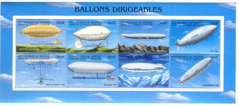 Tous les timbres: Block "Zeppeline". Guinea – Neuf avec emballage d'origine à Basel par Butsch5
