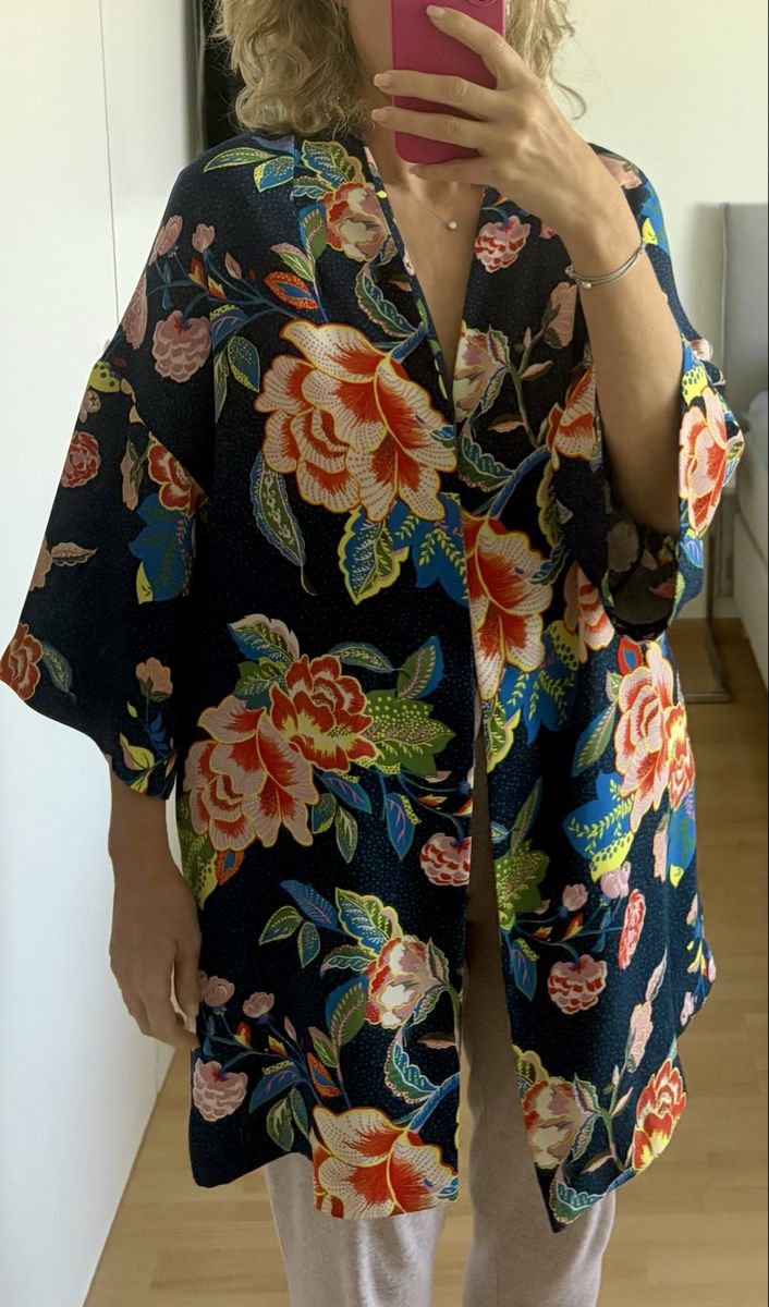 Kimono: Kimono, Grösse S, Blumenmuster – Nuovo (secondo la descrizione) da Muttenz venduto da stoeberi01 7