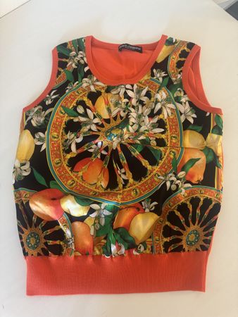 Dolce & Gabbana Top Sommer orange 36 wie neu
