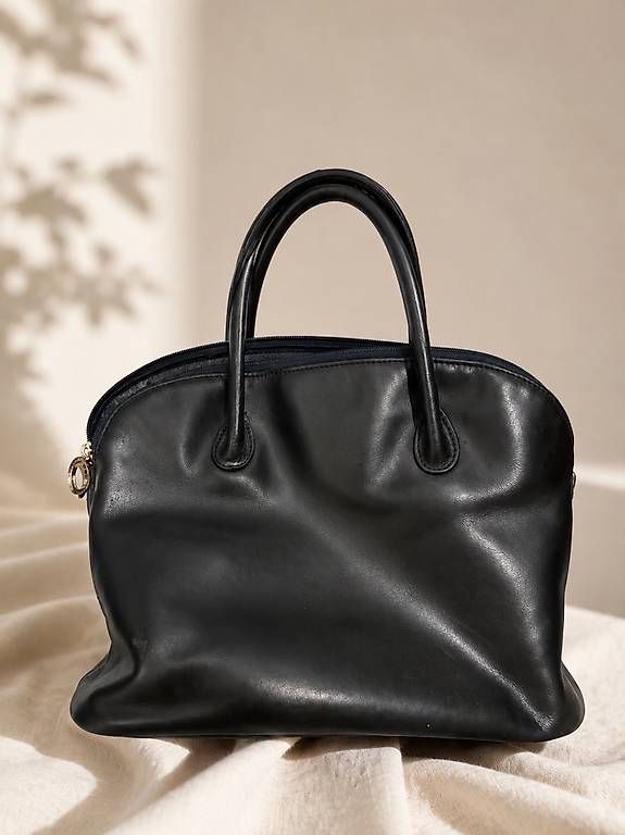 Longchamp Borse da donna: Sac Longchamp en cuir noir – Usato da Lausanne venduto da cha_789k 1