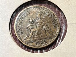 Pièce de 1 franc de la Chambre de Commerce, France, 1922