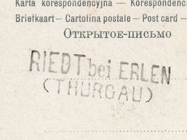 Stabstempel Riedt bei Erlen auf Ak