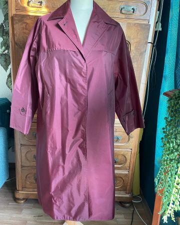 50s Italian Vintage Raincoat bordeaux trench coat Regenmante
