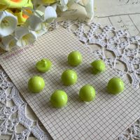 8 Knopfe Apfel grün vert pomme boutons