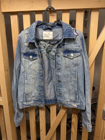 Tom Tailor Denim Jeansjacke blau bestickt Grösse XS