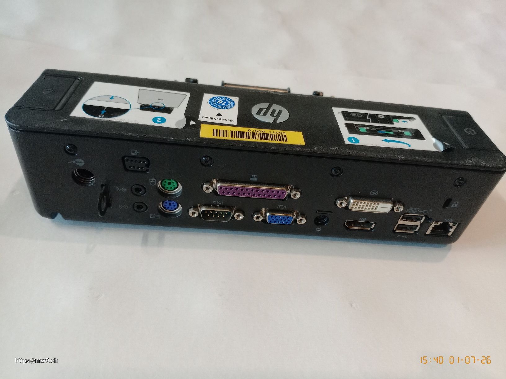 Hewlett Packard Docking station: HP Docking Station Dockingstation Port Replicator – D'occasion à Castione par Markus_Winter_Ticino 3