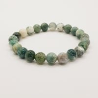Handgefertigtes Perlenarmband - Moosachat