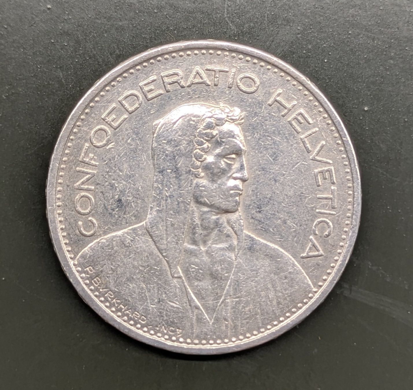 Tutti le monete: 5 Fr. CH 1940 Silber – Usato da Zetzwil venduto da Spitz70 1