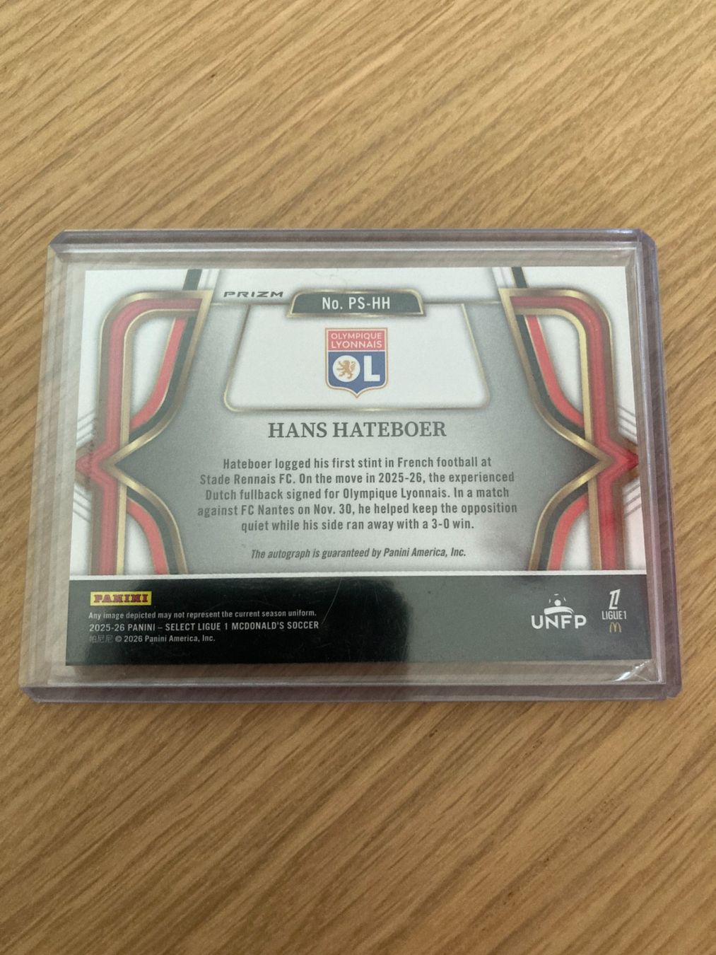Panini Cartes à collectionner: Panini Select Ligue 1 2025-2026 - Hans Hateboer Auto – Neuf (Voir description) à La Tour-de-Peilz par Tyalos_Cards 1