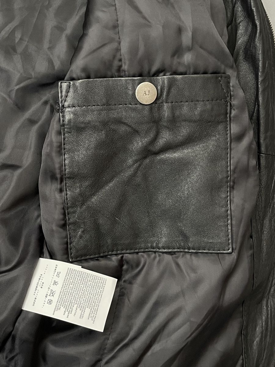 Armani Vestes: Armani Jeans Biker Leather Jacket – D'occasion à Zürich par drooppee 5