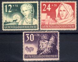 BERÜHMTE PERSONEN SERIE 1940 * MIT FALZ * GENERALCOVERNEMENT