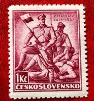 Briefmarken aus Tschechoslowakei 1937 Feld-Schlacht von Zbor