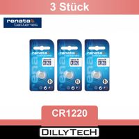 Renata CR1220 Lithium Knopfzellenbatterie - 3 Stk.