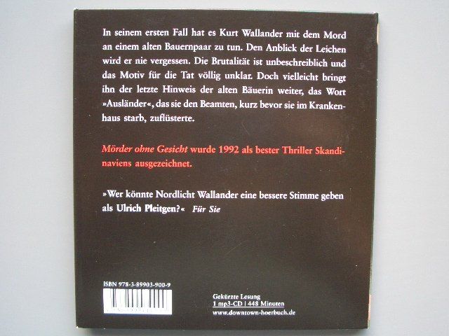 Hörbücher: "MÖRDER OHNE GESICHT" Henning Mankell – Gebraucht aus Dalin von sup_8qj5 1