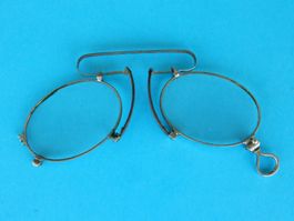 Antike Zwickerbrille mit Etui, Sammlerstück, selten!