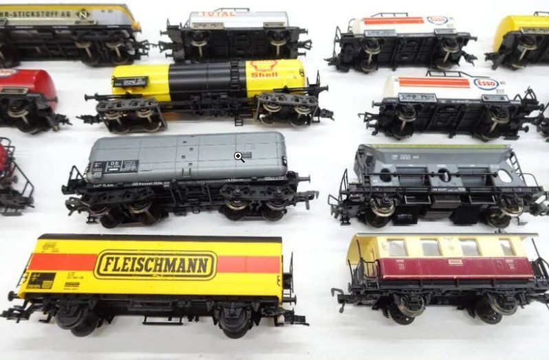 Fleischmann Modellini di ferrovie: Lot Fleischmann Wagen H0, GS / WS – Usato da Nottwil venduto da Gonahr 3