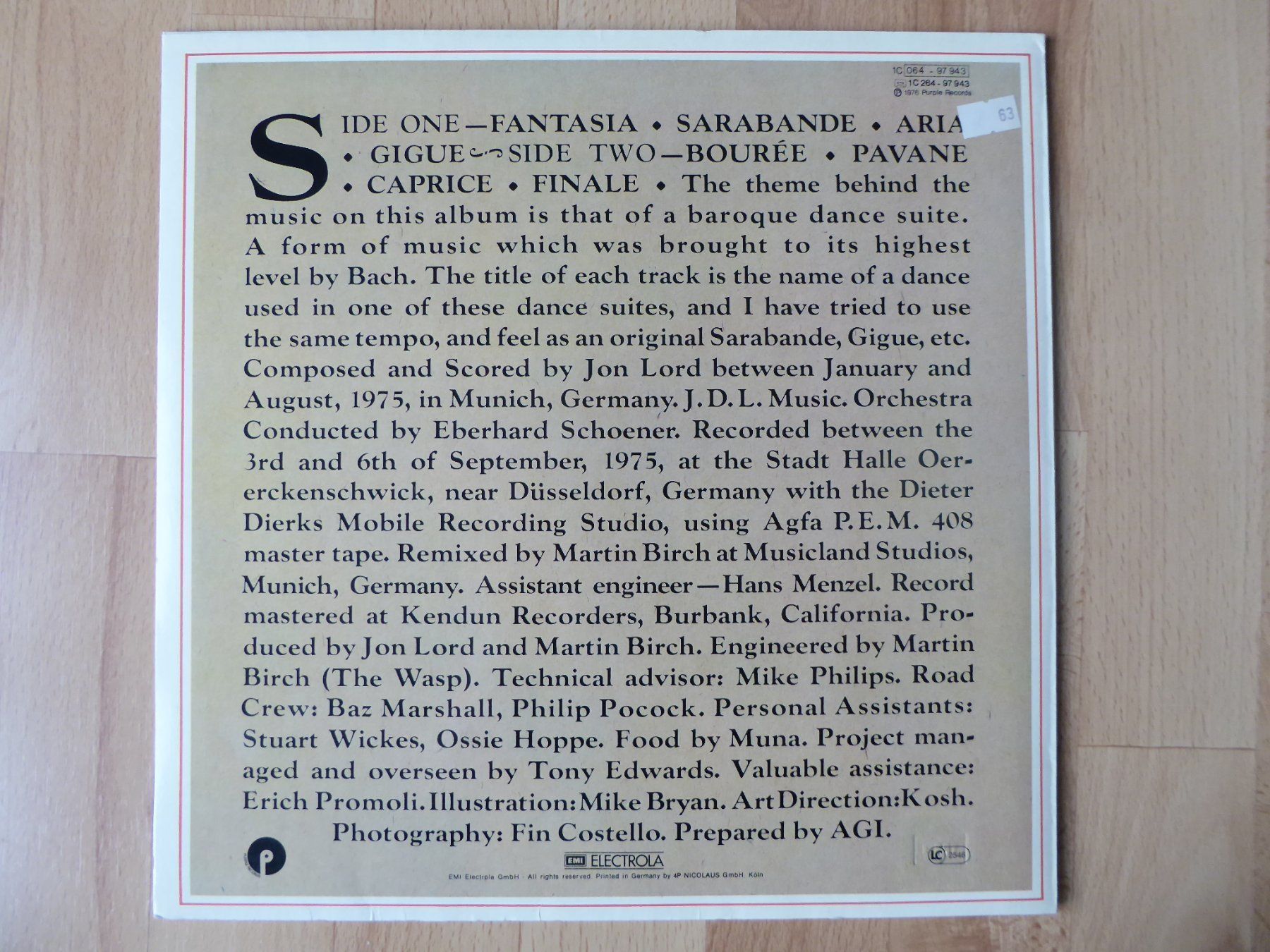 Dischi in vinile: Jon Lord - Sarabande – Usato da Aeugst am Albis venduto da Drayprescot 1