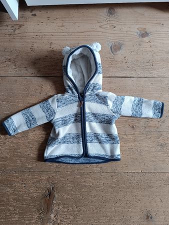 Teddy Fleece Jacke H&M weiss blau 68
