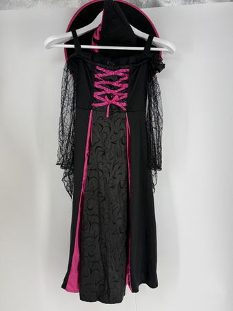Kinder Hexenkostüm Kleid mit Hut Gr. 110-120 cm