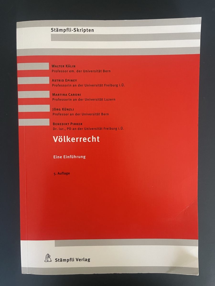 Libri: Völkerrecht 5. Auflage – Usato da Luzern venduto da avi_jhr8