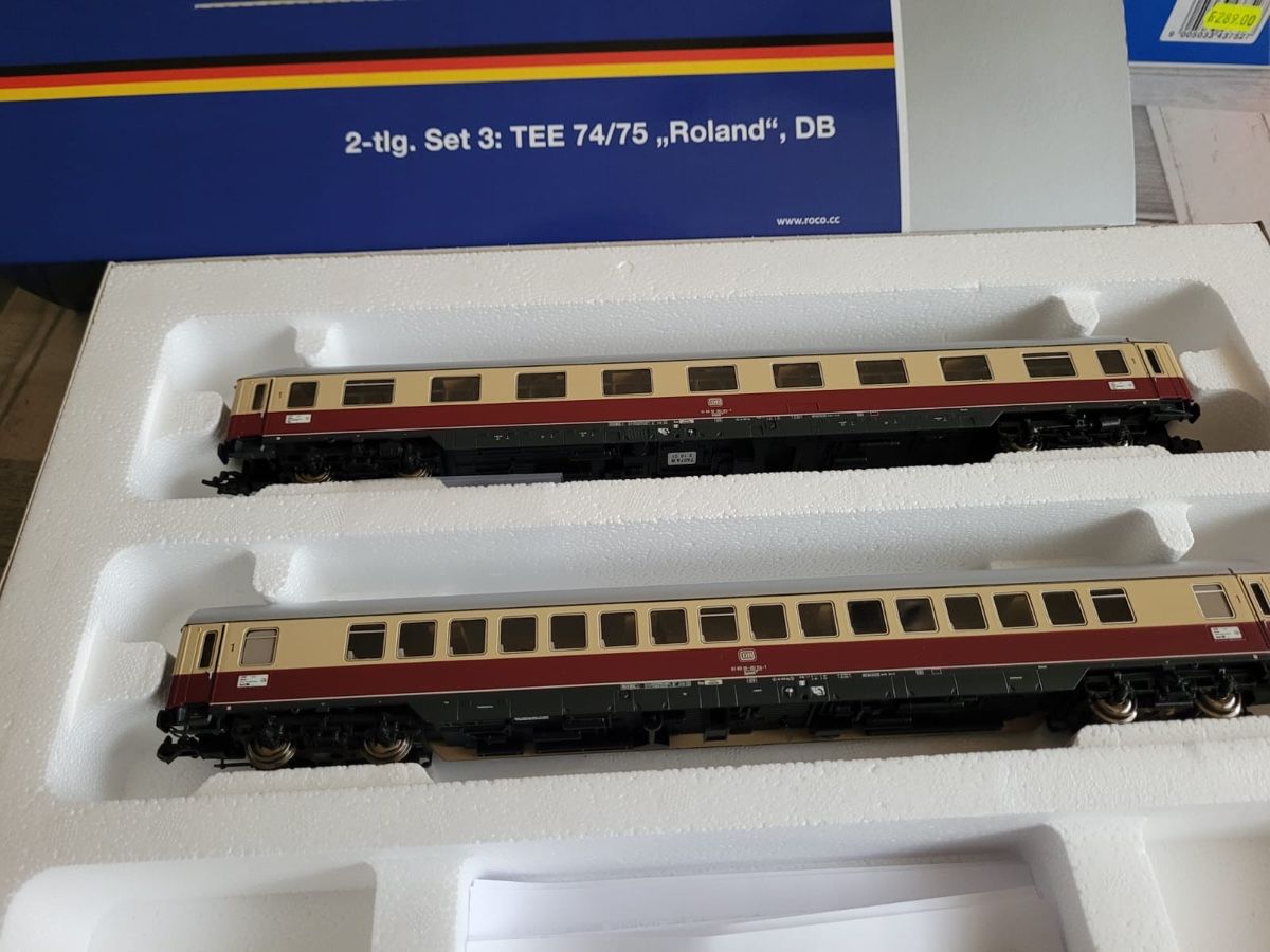 Roco Modellini di ferrovie: Set 2 Wagen TEE H0 Roland – Usato da Steffisburg venduto da susello
