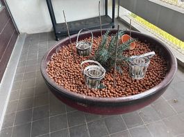 Grand pot / coupe en céramique émaillée Fontana  