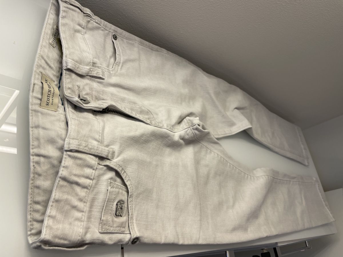 Pantaloni: Scotch&Soda Kinder Sommer-Hose hellgrau Gr. 140 – Usato da Berg TG venduto da Gianeja 5
