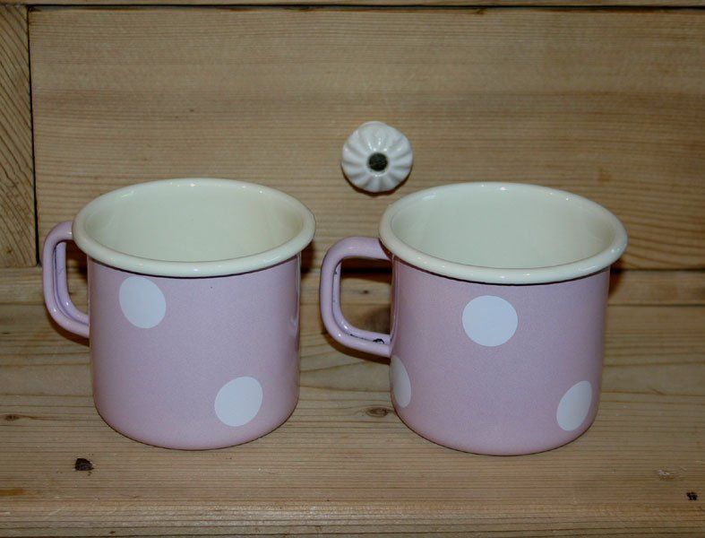 Tazze: 2er-Set Henkeltassen Emaille - neu – Nuovo (secondo la descrizione) da Weggis venduto da Mylemontree