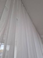 Leichte Vorhänge Voile in Weiss mit dezentem Muster