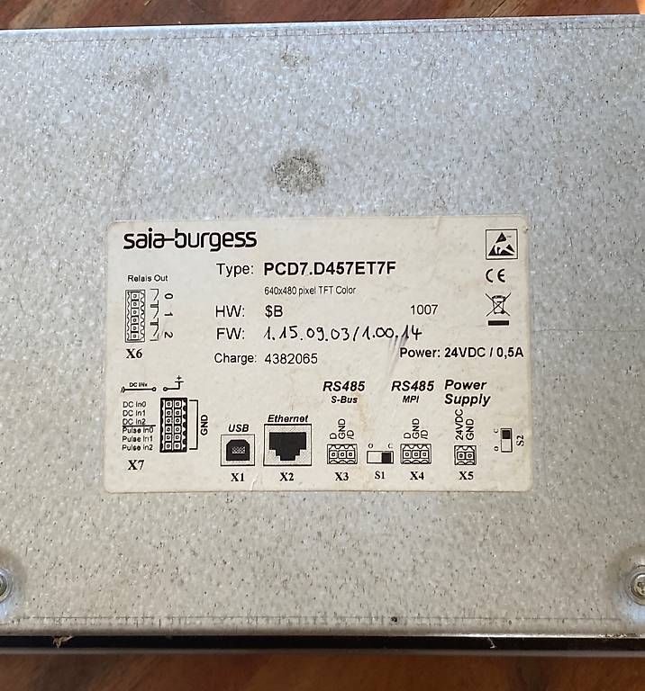 Monitor: Saia PCD E-Web Panel Type PCD7.D457ET7F – Usato da Wettingen venduto da vpr_9gz6 3