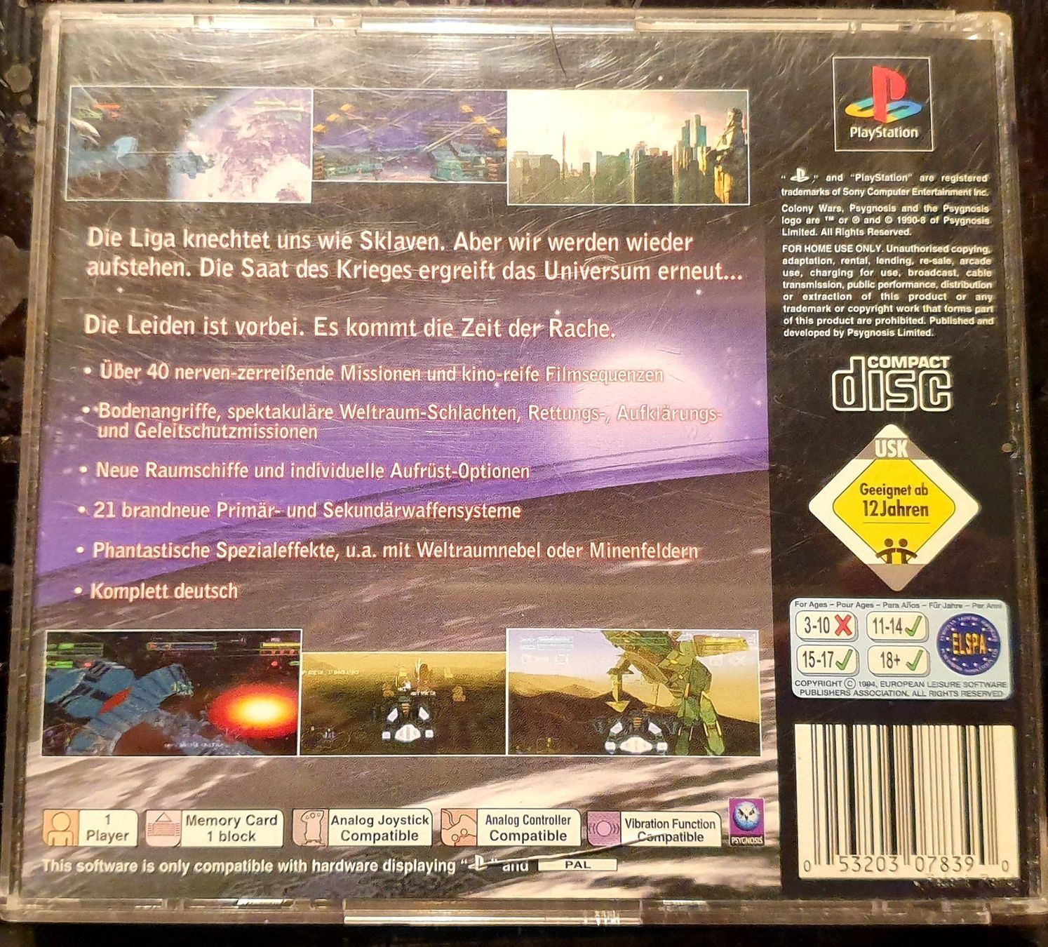 Jeu ps1 colony wars vengeance - Jeux vidéo