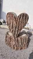 Holzherz aus Eichenstamm handgefertigt mit Motorsäge, 66cm