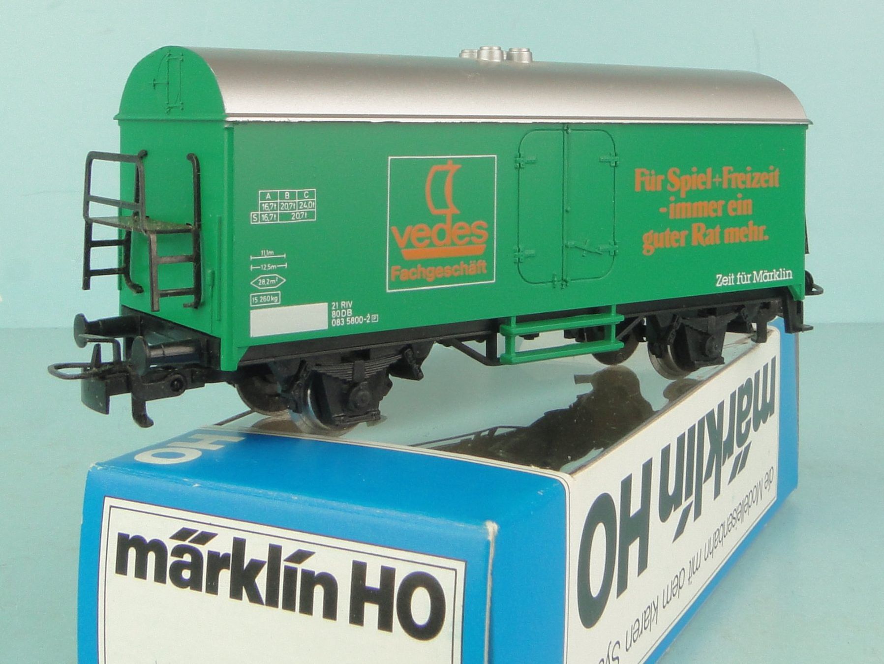 Märklin Modellini di ferrovie: Märklin Vedes Werbewagen – Usato da Bülach venduto da cann11