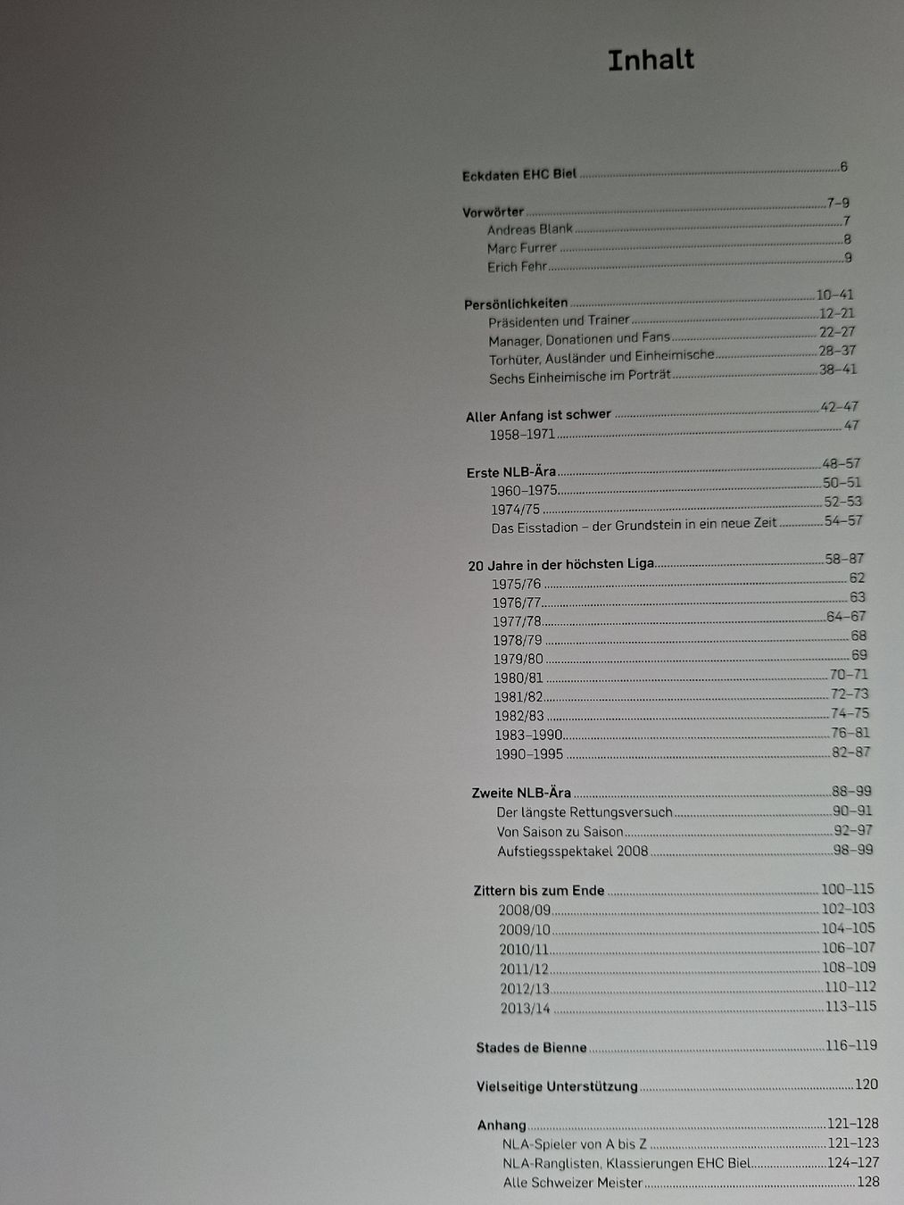 Libri: EHC Biel Bienne Jubiläums Buch – Usato da Schwanden Sigrisw venduto da cadieux71 1