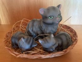 Katzen im Körbli - Deco