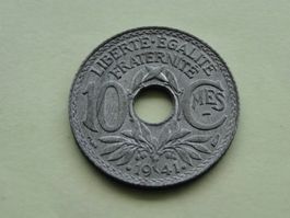 10 Centimes France .1941.  Lindauer, superbe