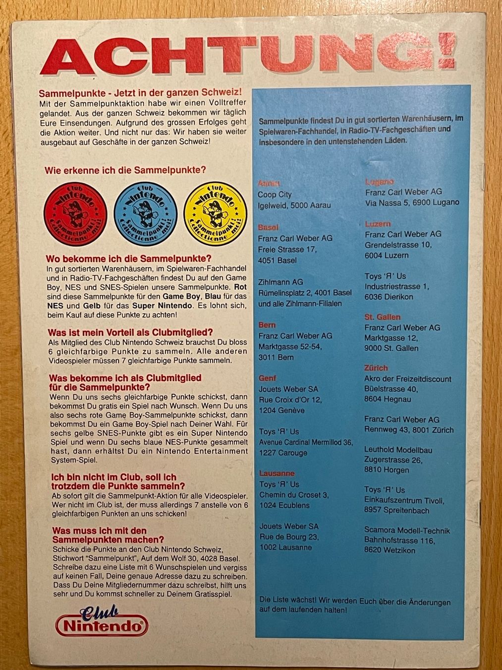 Riviste & Magazine: Nintendo Club 3/1995 – Usato da Rüti ZH venduto da alumedien 1