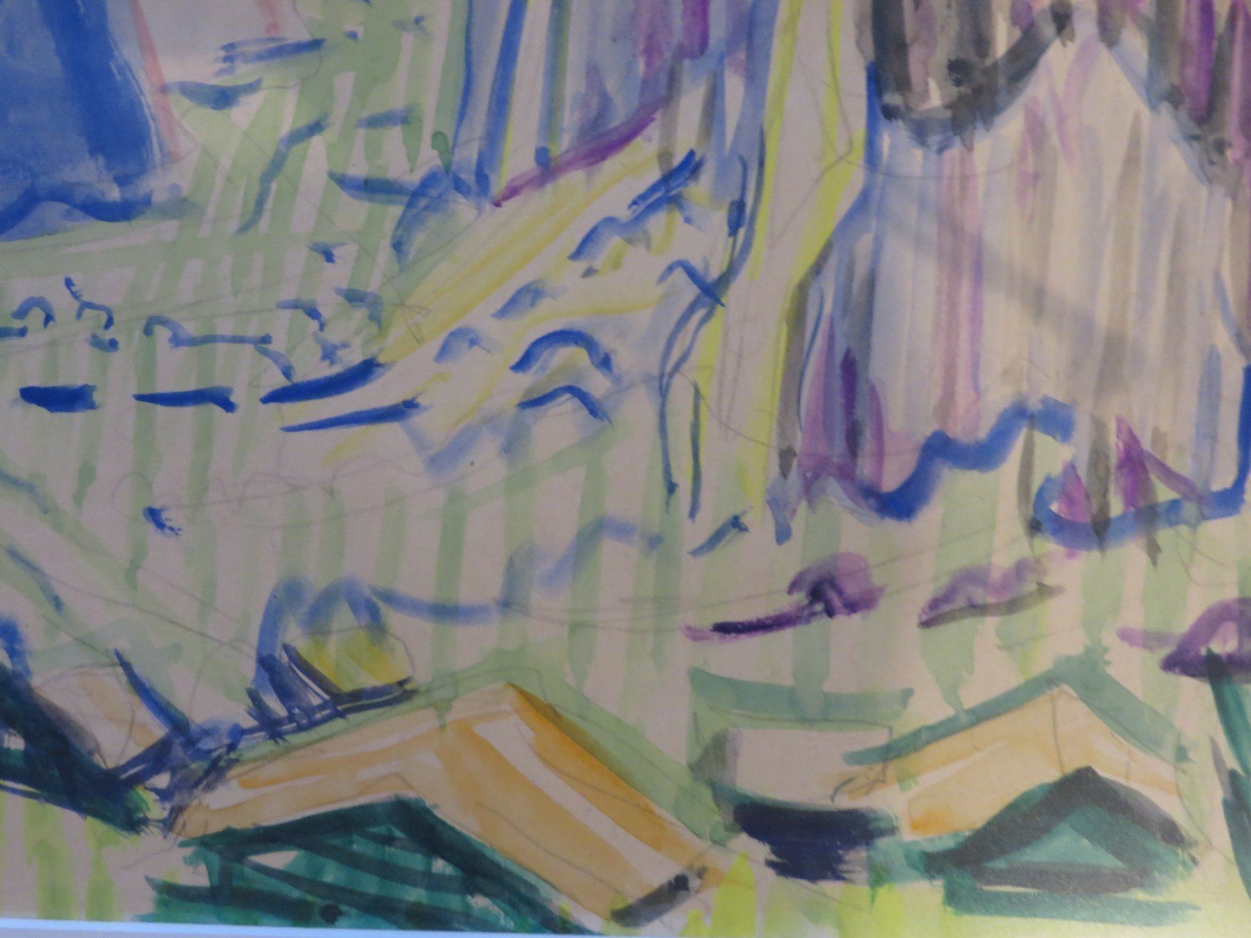 Dipinti: Karl Landolt 1925-2009 Grosses Aquarell – Usato da Bad Ragaz venduto da FutureZ 4