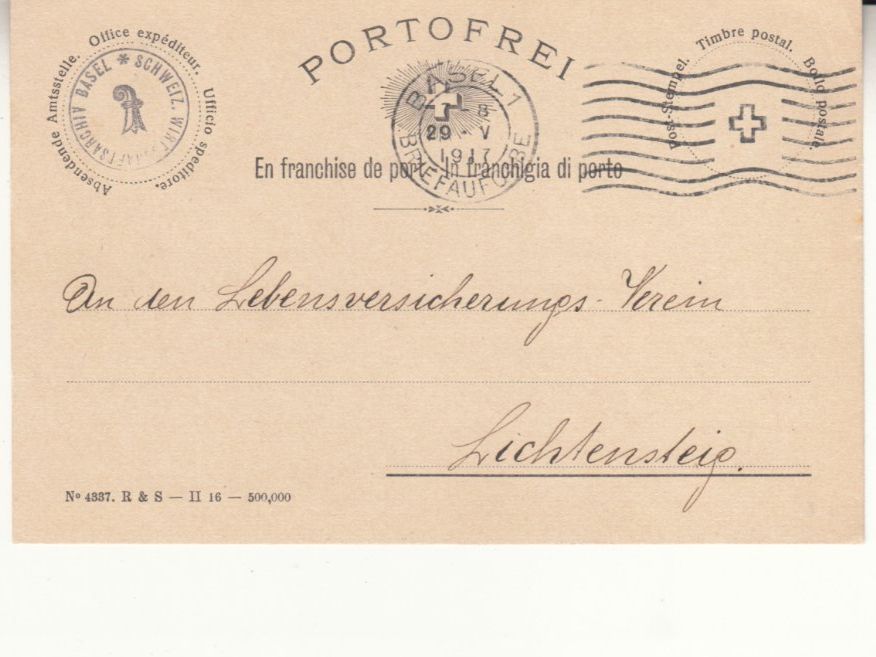 Tous les timbres: PK Portofrei Basel - Lichtensteig – D'occasion à Bürglen TG par StampGraf