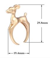 SÜSSER FINGERRING BAMBI, GOLDFARBEN NEU