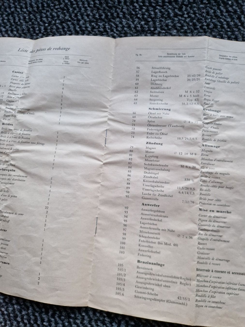 Aebi Trattori: Original Anleitung / ET-Liste Universal Motor D2 Motormäher – Usato da Dürnten venduto da Bachtel84 3