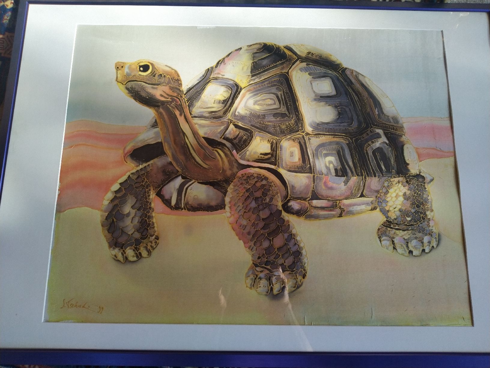 Dipinti: Seidenbild Schildkröte  74/104 – Usato da Weggis venduto da cherry2000 4