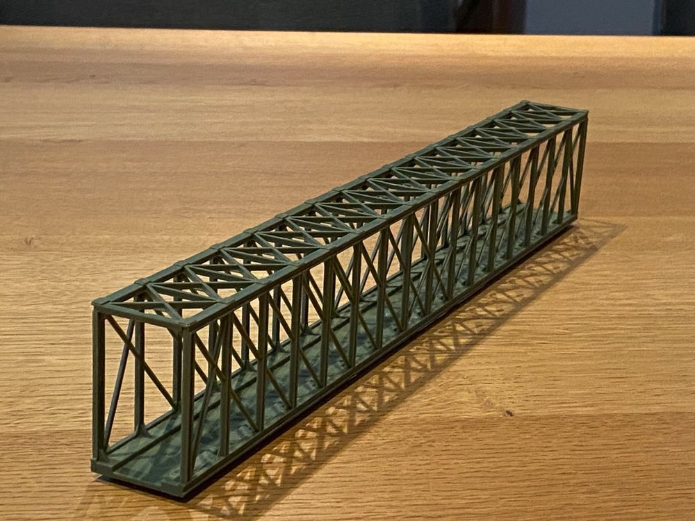 Modellbahn Landschaft Abwechslungsreiche Eingleisige Alte Brücke