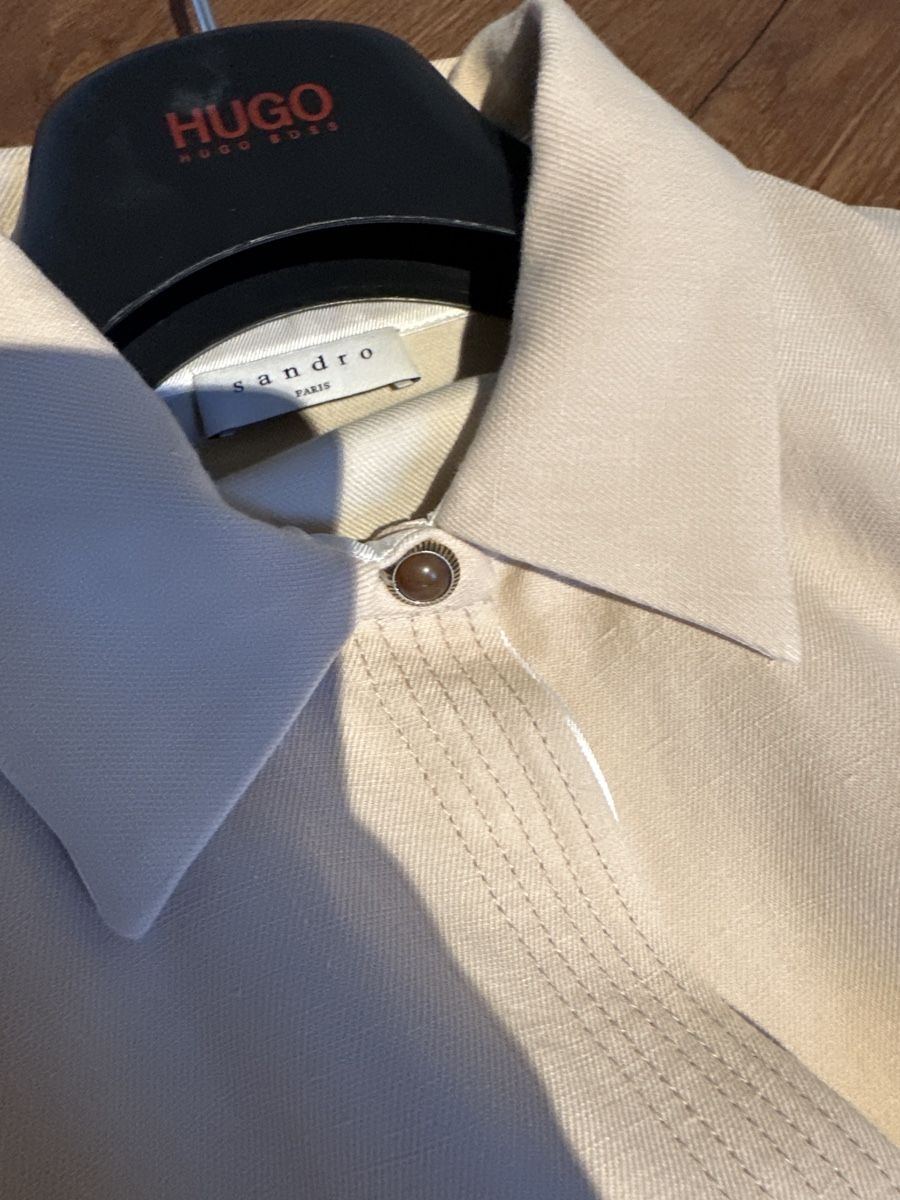 Sandro Vestiti: Schickes Sandro Paris Leinenkleid Gr. 36 beige – Nuovo (secondo la descrizione) da Oberneunforn venduto da Nir2yh 1